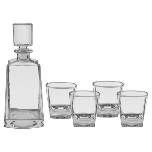 750ML 12" Tequila Decanter Set with Four 8 oz. Glasses