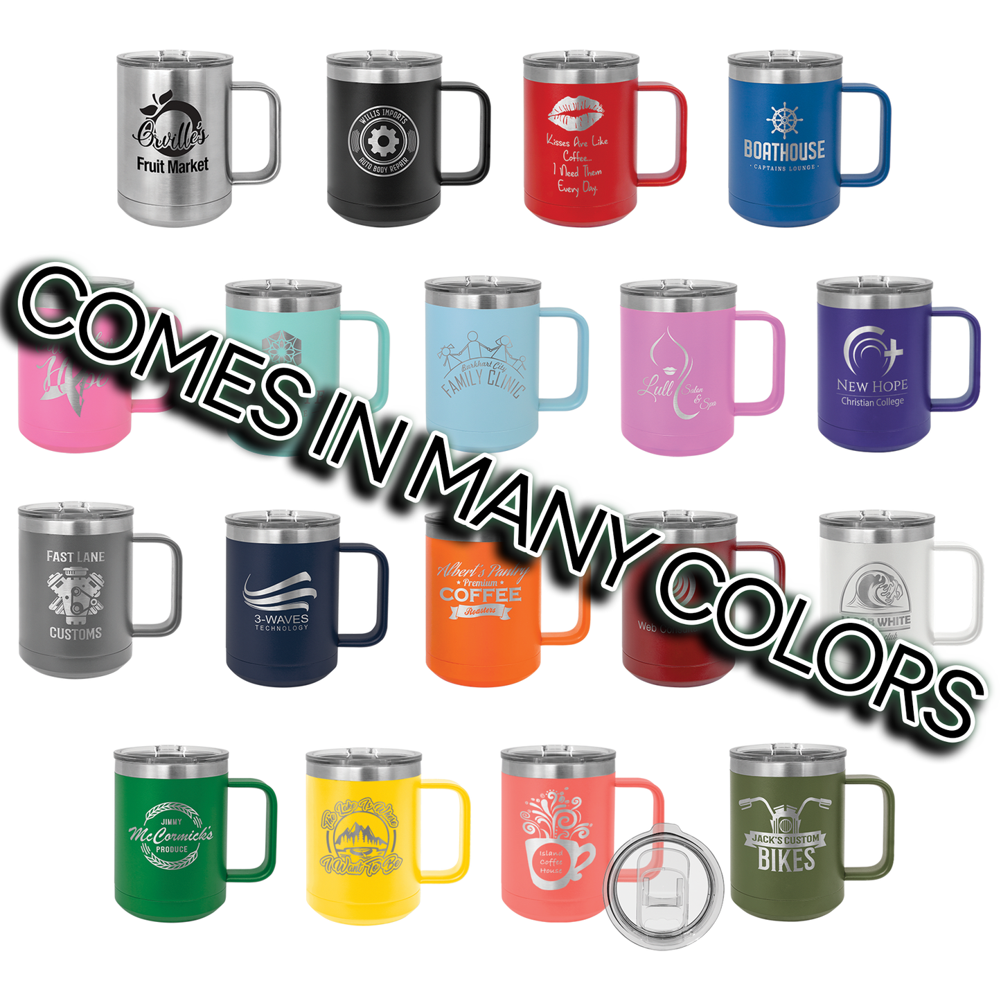 Polar Camel Powder Coated 15 oz. Coffee Mug