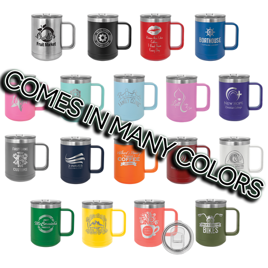 Polar Camel Powder Coated 15 oz. Coffee Mug