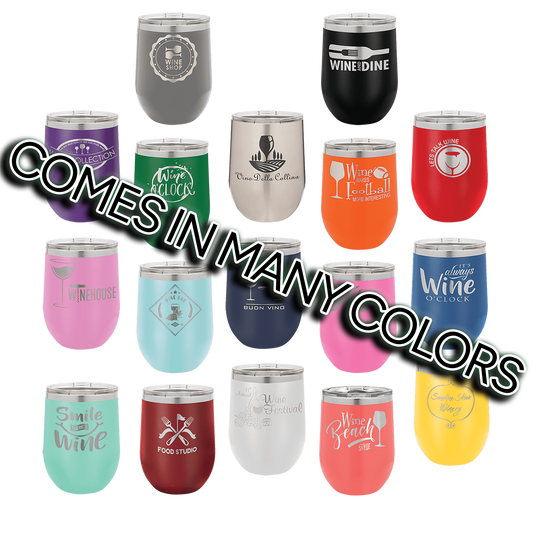 Polar Camel 12 oz. Vacuum Insulated Stemless Wine Tumbler with Lid